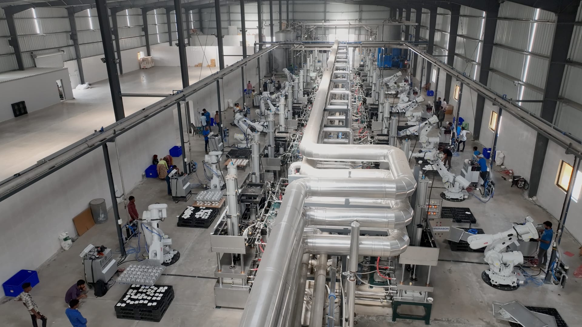 Robotic Forming Machine Production Plant - Aerial View